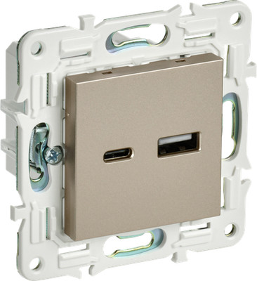 Розетка IEK Skandy SK-U22-018-K37 (шампань) - 