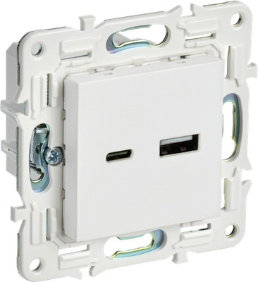 Розетка IEK Skandy SK-U22-018-K01 (арктический белый) - 