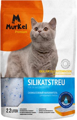 Наполнитель для туалета Murkel Силикагелевый (1кг, нейтральный) -
