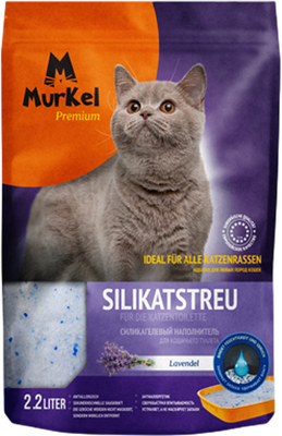 Наполнитель для туалета Murkel Силикагелевый (1кг, лаванда) -