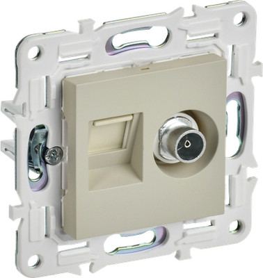 Розетка IEK Skandy SK-AK20-1-K10 (бежевый) - 
