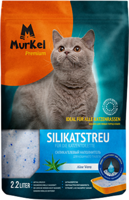 Наполнитель для туалета Murkel Силикагелевый (1кг, алое вера) -