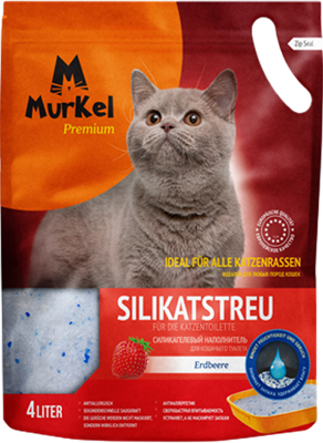 Наполнитель для туалета Murkel Силикагелевый (1.8кг, клубника) -