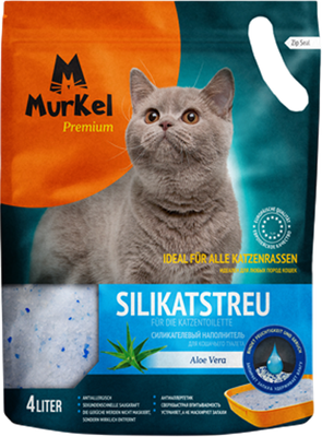Наполнитель для туалета Murkel Силикагелевый (1.8кг, алое вера) -