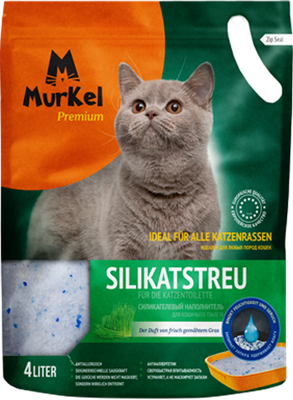 Наполнитель для туалета Murkel Силикагелевый (1.8кг, скошенная трава) -
