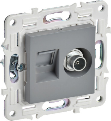 Розетка IEK Skandy SK-AK20-2-K03 (серый) - 