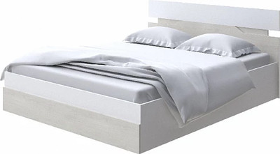 Двуспальная кровать Proson Milton с ПМ 180x190 (белый/дуб шамони светлый 124) - 