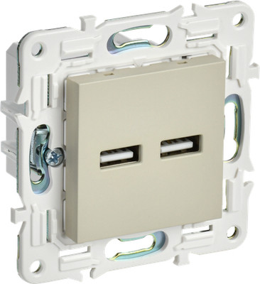 Розетка IEK Skandy SK-U21-D31-K10 (бежевый) - 