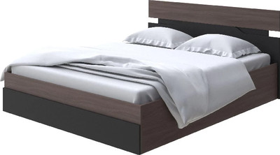 Полуторная кровать Proson  Milton с ПМ 140x190 (ясень шимо темный/черный) - 