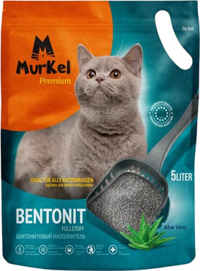 Наполнитель для туалета Murkel Бентонитовый (4кг, алое вера) -