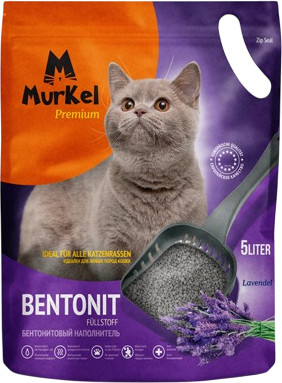 Наполнитель для туалета Murkel Бентонитовый (4кг, лаванда) -