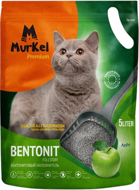 Наполнитель для туалета Murkel Бентонитовый (4кг, яблоко) -