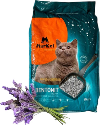 Наполнитель для туалета Murkel Бентонитовый (16кг, лаванда) -
