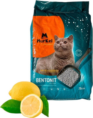 Наполнитель для туалета Murkel Бентонитовый (16кг, лимон) -