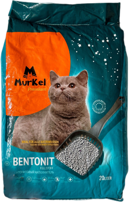 Наполнитель для туалета Murkel Бентонитовый (16кг, уголь) -
