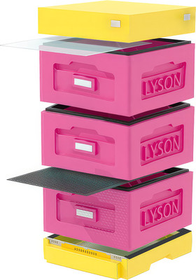 Улей Lyson Рута На 10 Рамок / WR3PY (розовый/желтый) - 