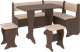 Обеденная группа Премиум Оптима (венге/обивка микровелюр 10) - 