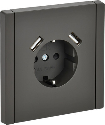 Розетка IEK Forte&Piano FP-R14-16-U21-D31-K03 (серый) -