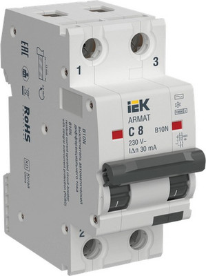 

Выключатель автоматический, Armat AR-B10N-2-C008C030