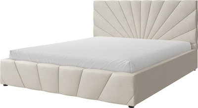 Полуторная кровать Bravo Мебель Нельсон Лучи 140х200 без ПМ стандарт 5 вариант (светло-серый) -