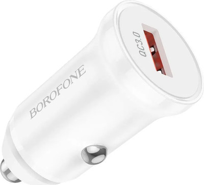Адаптер питания автомобильный Borofone BZ18 (белый) -