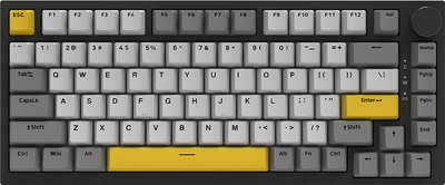 Клавиатура Ajazz AK820 (серый/белый/желтый) - 