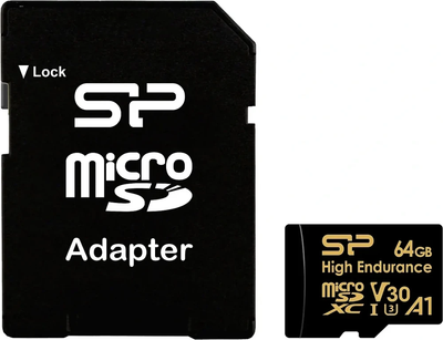 

Карта памяти, High Endurance microSD 64GB SP064GBSTXDV3V1HSP