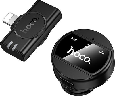 Радиосистема микрофонная Hoco L21 Lightning (черный) -