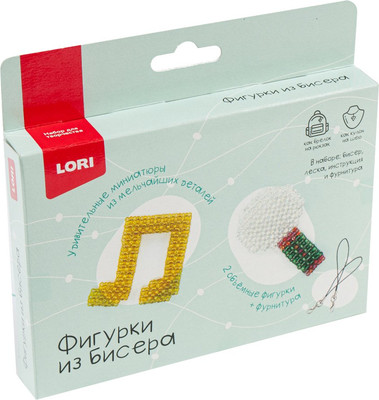 Набор для плетения Lori Брелоки. Фигурки из бисера. Нота, микрофон / Бис-109 -