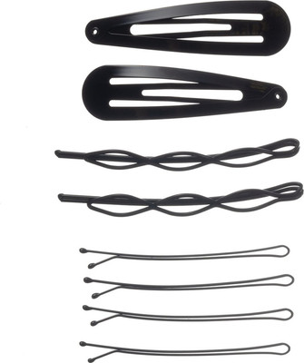 Набор заколок для волос Dewal Клик-клак и невидимки / CL3777 (8шт, черный) - 