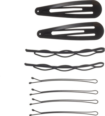 Набор заколок для волос Dewal Клик-клак и невидимки / CL3777 (8шт, коричневый) - 