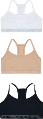 Комплект бюстье для девочек Mark Formelle 517707-3 (р.134-68, белый/обжаренный миндаль/черный) -