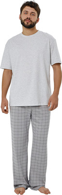 Комплект домашней одежды Mark Formelle 591039 (р.100-90-182/188, серый меланж 4306-А/черная клетка на сером) - 