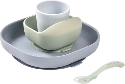 Набор посуды для кормления Beaba Silicone Meal Set Pebble 913608 - 