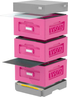 Улей Lyson Рута На 10 Рамок / WR3PG (розовый/серый) - 