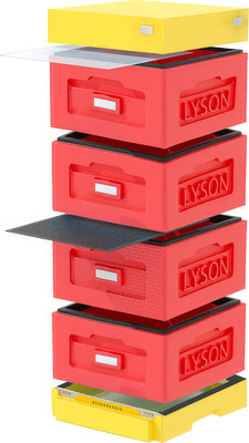 Улей Lyson Рута На 10 Рамок / WR4RDY (красный/желтый) -