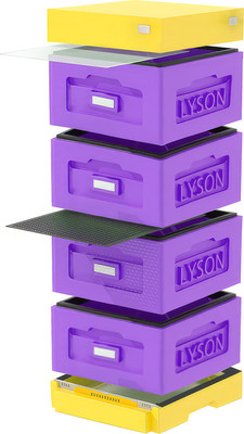 Улей Lyson Рута На 10 Рамок / WR4PUY (фиолетовый/желтый) -