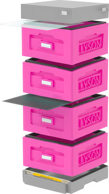 Улей Lyson Рута На 10 Рамок / WR4PG (розовый/серый) -