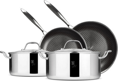 Набор кухонной посуды Berlinger Haus Eternal / BH/8517 (серебристый/черный) - 