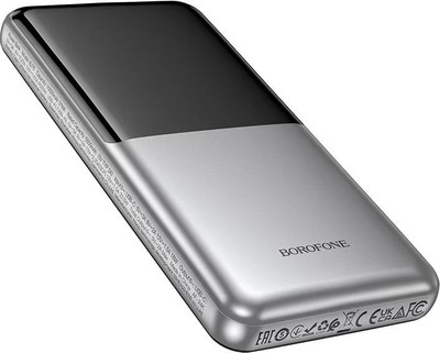 Портативное зарядное устройство Borofone BJ75 10000mAh (серебристый) -
