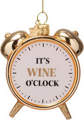 Елочная игрушка Vondels Будильник. It's wine o'clock / 2250101090013 - 