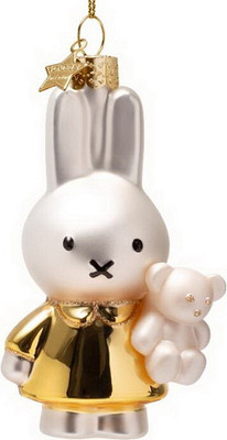 Елочная игрушка Vondels Миффи в золотом платье с игрушкой / 4250101111310 - 