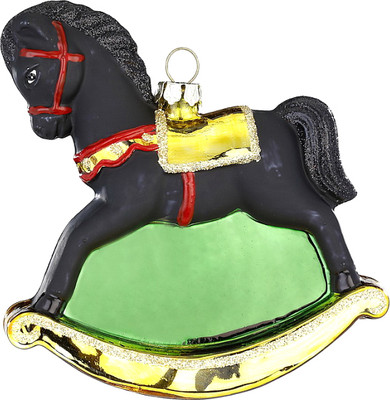 Елочная игрушка Inge's Christmas Figural Glass Ornaments  Лошадка-качалка / 64761H600 - 