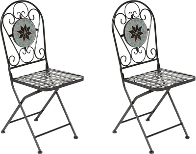Комплект стульев складных Tetchair Secret De Maison Vicenza (2шт, черный/плитка Astra) - 