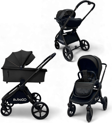Детская универсальная коляска Bubago Gaudi 3в1 / BG 195-3 (черный) -