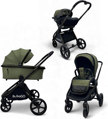 Детская универсальная коляска Bubago Gaudi 3в1 / BG 195-1 (зеленый) -