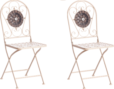Комплект стульев складных Tetchair Secret De Maison Vicenza (2шт, белый/плитка калейдоскоп) - 