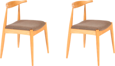 Набор стульев Tetchair Bull мягкое сиденье (2шт, натуральный/коричневый) - 