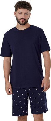 Комплект домашней одежды Mark Formelle 591044 (р.108-98-182/188, темно-синий/белые лошади на темно-синем) - 