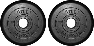 Набор дисков для штанги MB Barbell Atlet d26 1.25кг (2шт, черный) -